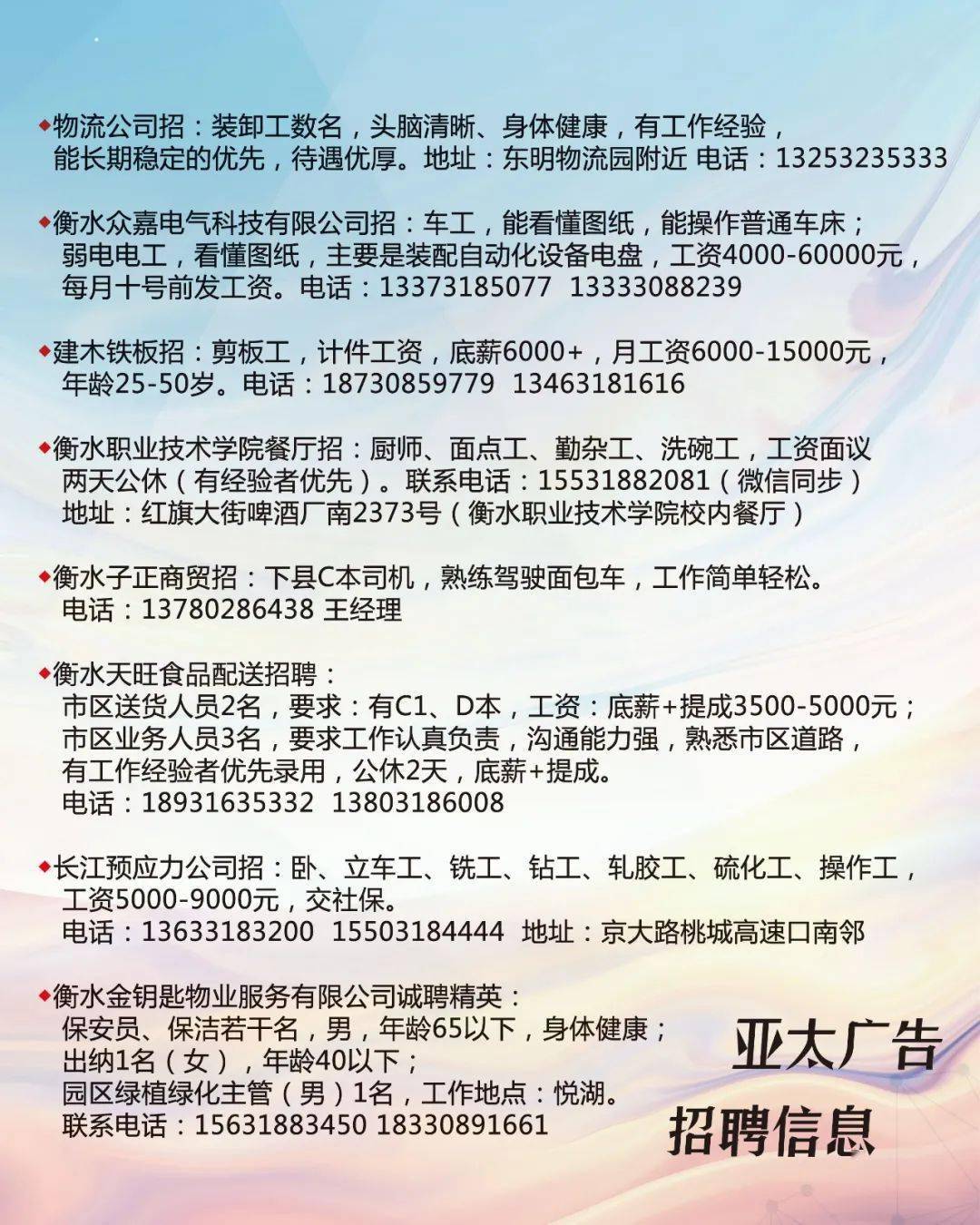 于洪最新招聘信息全面概覽